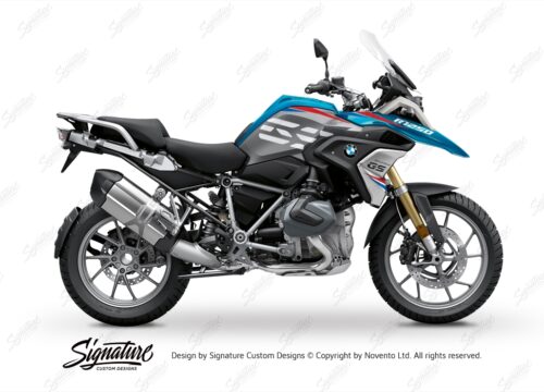 BKIT 3329 BMW R1250GS Cosmic Blue Vivo Red Blue Stickers Kit 01