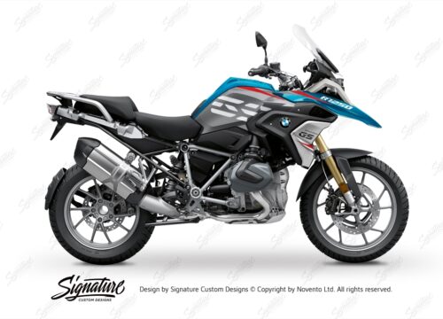 BKIT 3330 BMW R1250GS Cosmic Blue Vivo Red Grey Stickers Kit 01