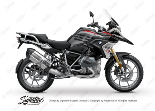 BKIT 3333 BMW R1250GS Black Storm Metallic Vivo Red Grey Stickers Kit 01