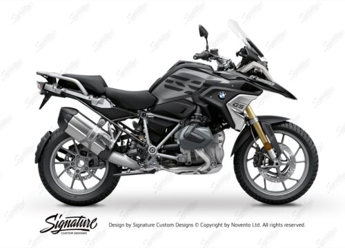 BKIT 3334 BMW R1250GS Black Storm Metallic Vivo Black Grey Stickers Kit 01