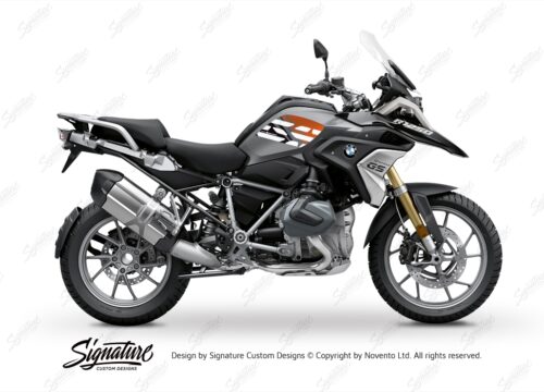 BSTI 3336 BMW R1250GS Black Storm Metallic Anniversary Limited Edition Tank Stickers Black Orange 01