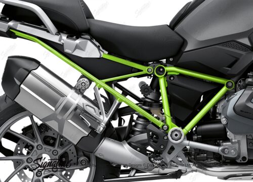 BFS 3337 BMW R1250GS 2019 Black Storm Metallic GS Frame Wrap Styling Kit Toxic Green 02