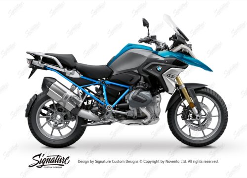 BFS 3338 BMW R1250GS 2019 Cosmic Blue GS Frame Wrap Styling Kit Light Blue 01