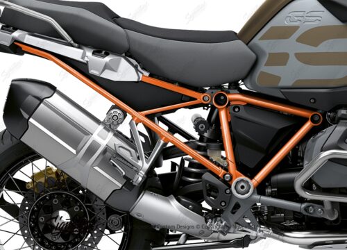 BFS 3341 BMW R1250GS Adventure 2019 Style Exclusive GS Frame Wrap Styling Kit Orange 02