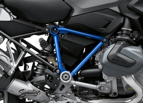 BFS 3342 BMW R1250GS 2019 Black Storm Metallic Pyramid Frame Wrap Styling Kit Cobalt Blue 02