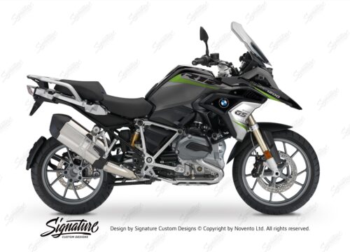 BKIT 3357 BMW R1200GS LC Black Storm Metallic Vivo Series Toxic Green Grey Stickers Kit 01