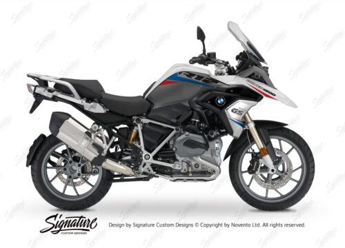 BKIT 3358 BMW R1200GS LC Alpine White Vivo Series Red Blue Stickers Kit 01