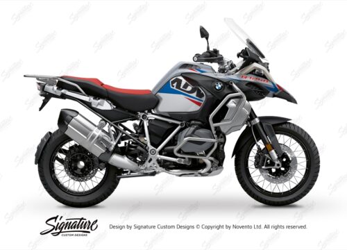 BKIT 3362 BMW R1250GS Adventure Ice Grey Alive Red Blue Stickers Kit 01