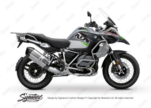 BKIT 3365 BMW R1250GS Adventure Ice Grey Alive Grey Fluo Green Stickers Kit 01