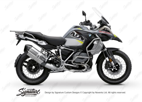 BKIT 3366 BMW R1250GS Adventure Ice Grey Alive Grey Fluo Yellow Stickers Kit 01