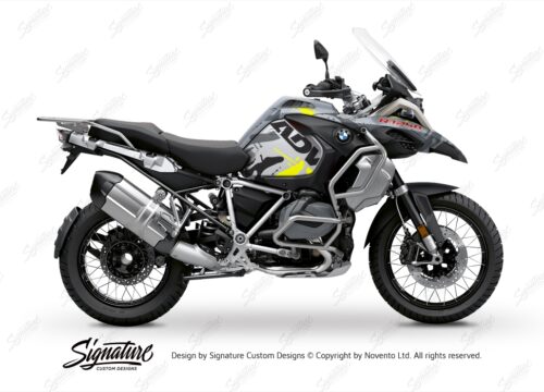 BKIT 3372 BMW R1250GS Adventure Ice Grey Safari Grey Fluo Yellow Stickers Kit 01