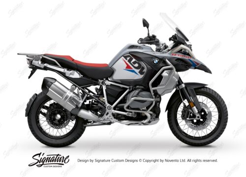 BKIT 3385 BMW R1250GS Adventure Ice Grey Velos Red Blue Stickers Kit 01