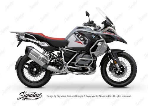 BKIT 3386 BMW R1250GS Adventure Ice Grey Velos Red Grey Stickers Kit 01