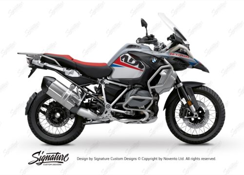 BKIT 3391 BMW R1250GS Adventure Ice Grey Vivo Red Blue Stickers Kit 01