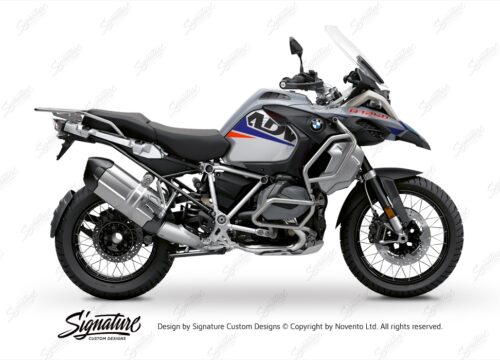 BKIT 3396 BMW R1250GS Adventure Ice Grey Vivo Royal Blue Light Blue Fluo Red Stickers Kit 01