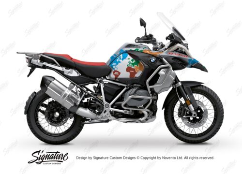 BKIT 3397 BMW R1250GS Adventure Ice Grey The Globe Multicolour Stickers Kit 01