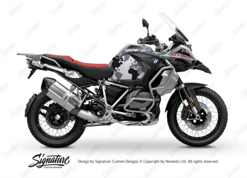 BKIT 3399 BMW R1250GS Adventure Ice Grey The Globe Grey Variations Stickers Kit 01