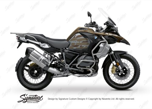 BKIT 3400 BMW R1250GS Adventure Style Exclusive Safari Brown Metallic Stickers Kit 01