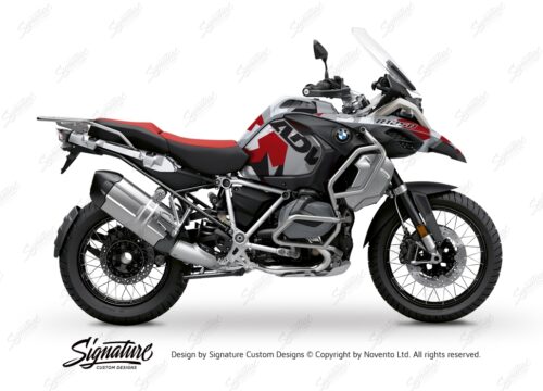 BKIT 3403 BMW R1250GS Adventure Ice Grey M90 Red Grey Camo Full Wrap 01