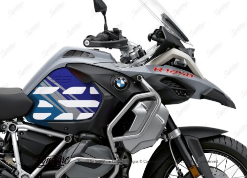 BSTI 3408 BMW R1250GS Adventure Ice Grey Anniversary Limited Edition Tank Stickers Blue Variations 02