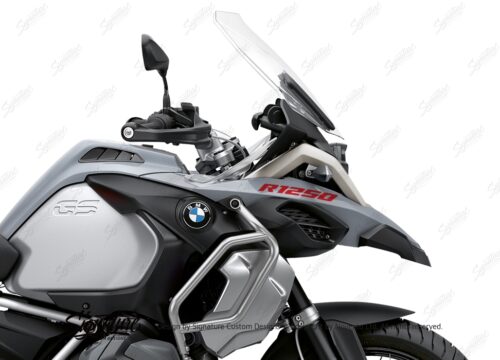 BSTI 3410 BMW R1250GS Adventure Ice Grey Front Fender R1250 Stickers Red