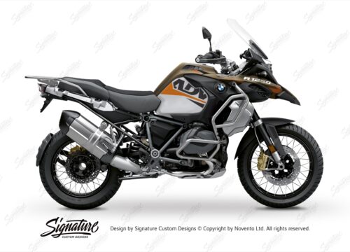 BKIT 3547 BMW R1250GS Adventure Style Exclusive Alive Orange Black Stickers Kit 01