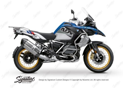 BKIT 3549 BMW R1250GS Adventure Style HP Alive Grey Black Stickers Kit 01