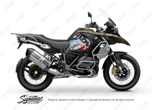 BKIT 3558 BMW R1250GS Adventure Style Exclusive Safari V2 Red Blue Stickers Kit 01