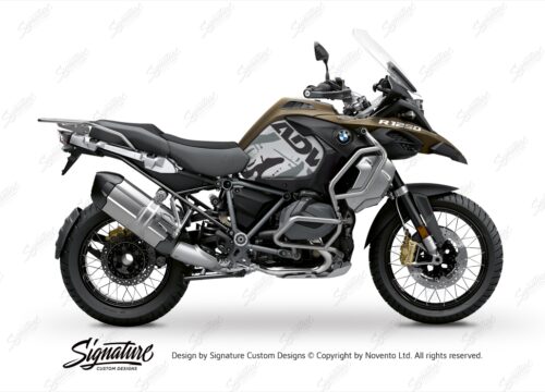 BKIT 3559 BMW R1250GS Adventure Style Exclusive Safari V2 Grey Black Stickers Kit 01