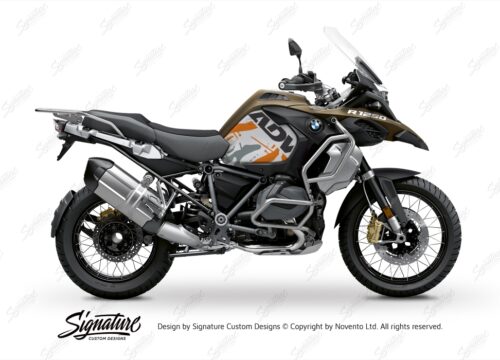 BKIT 3560 BMW R1250GS Adventure Style Exclusive Safari V2 Orange Black Stickers Kit 01