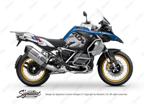 BKIT 3562 BMW R1250GS Adventure Style HP Safari Grey Black Stickers Kit 01