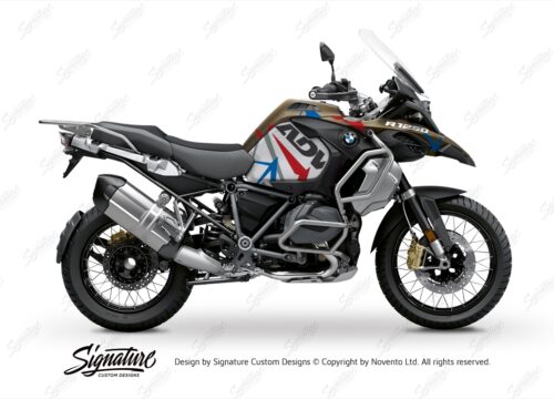 BKIT 3564 BMW R1250GS Adventure Style Exclusive Spike Red Blue Stickers Kit 01