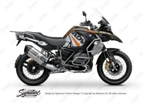 BKIT 3566 BMW R1250GS Adventure Style Exclusive Spike Orange Black Stickers Kit 01