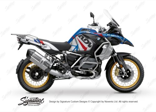 BKIT 3567 BMW R1250GS Adventure Style HP Spike Red Blue Stickers Kit 01