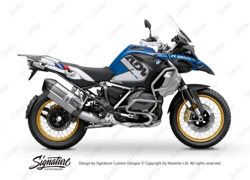 BKIT 3581 BMW R1250GS Adventure Style HP Vector Light Blue Stickers Kit 01