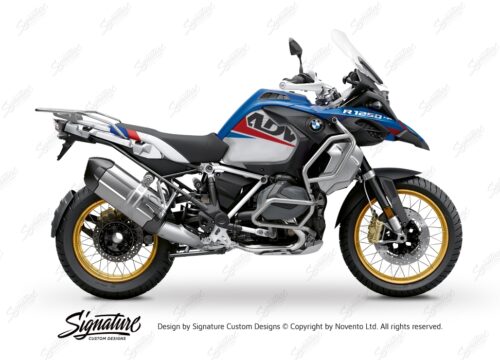 BKIT 3591 BMW R1250GS Adventure Style HP Vivo Red Blue Stickers Kit 01