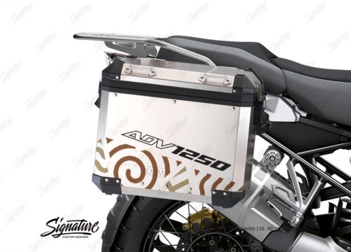 BSTI 3454 BMW R1250GS Adventure Pannier Four Elements Brown Metallic Stickers Kit 02