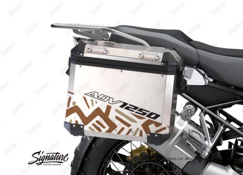 BSTI 3455 BMW R1250GS Adventure Pannier Massai Brown Champagne Metallic Stickers Kit 02