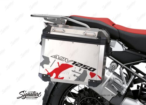 BSTI 3457 BMW R1250GS Adventure Pannier Safari Red Grey Black Stickers Kit 02