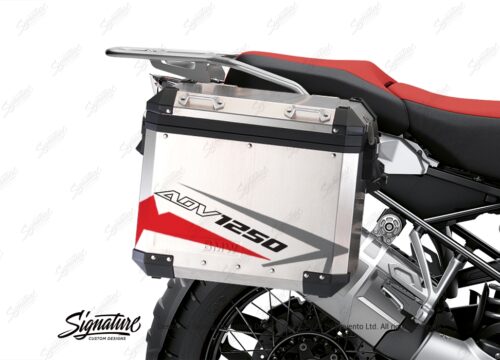 BSTI 3464 BMW R1250GS Adventure Pannier Spike Red Grey Stickers Kit 02