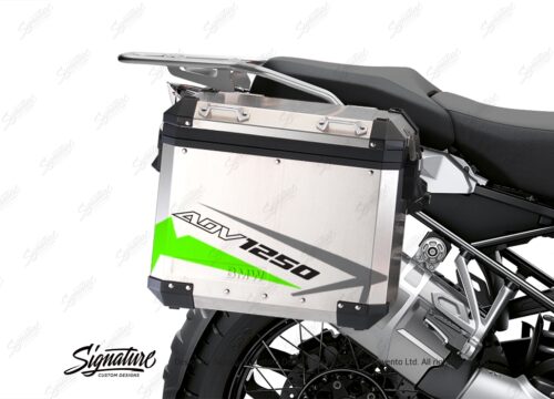 BSTI 3466 BMW R1250GS Adventure Pannier Spike Grey Fluo Green Stickers Kit 02