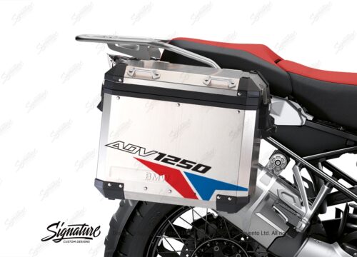 BSTI 3474 BMW R1250GS Adventure Pannier Velos Red Blue Stickers Kit 02