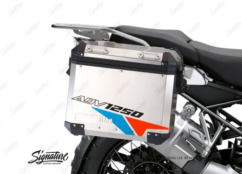 BSTI 3479 BMW R1250GS Adventure Pannier Velos Royal Blue Light Blue Fluo Red Stickers Kit 02