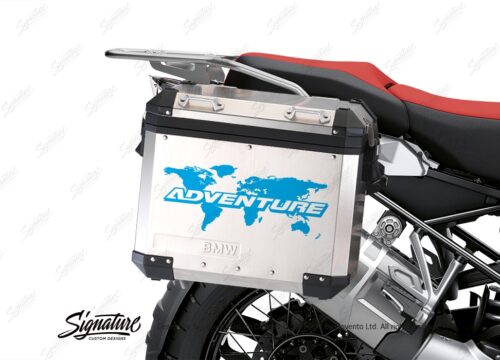 BSTI 3532 BMW R1250GS Adventure Panniers The Globe Light Blue Stickers Kit 02