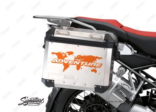 BSTI 3533 BMW R1250GS Adventure Panniers The Globe Orange Stickers Kit 02