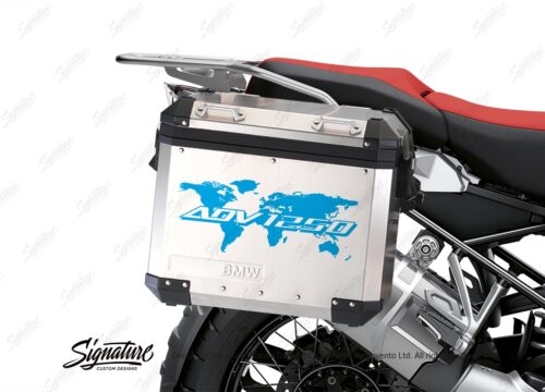 BSTI 3537 BMW R1250GS Adventure Panniers The Globe ADV1250 Light Blue Stickers Kit 02