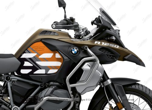 BSTI 3594 BMW R1250GS Adventure Style Ecxlusive Anniversary Limited Edition Tank Stickers Orange Black 02