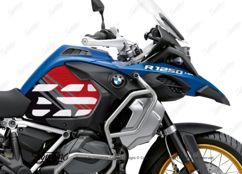 BSTI 3595 BMW R1250GS Adventure Style HP Anniversary Limited Edition Tank Stickers Red Grey 02