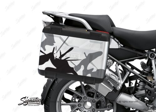 BSTI 3611 BMW R1250GS Vario Pannier Safari Grey Black Stickers Kit 02