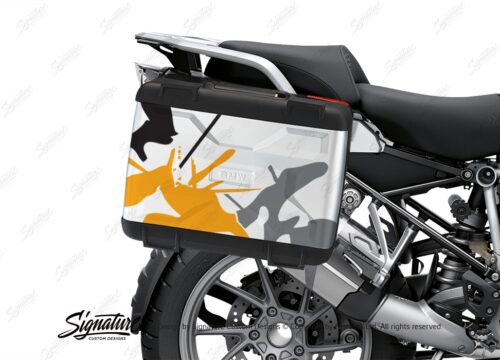 BSTI 3614 BMW R1250GS Vario Pannier Safari Yellow Grey Stickers Kit 02